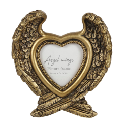 Picture Frame Angel Wings Antiqued Gold effect Picture Frame Angel Wings Antiqued Gold effect